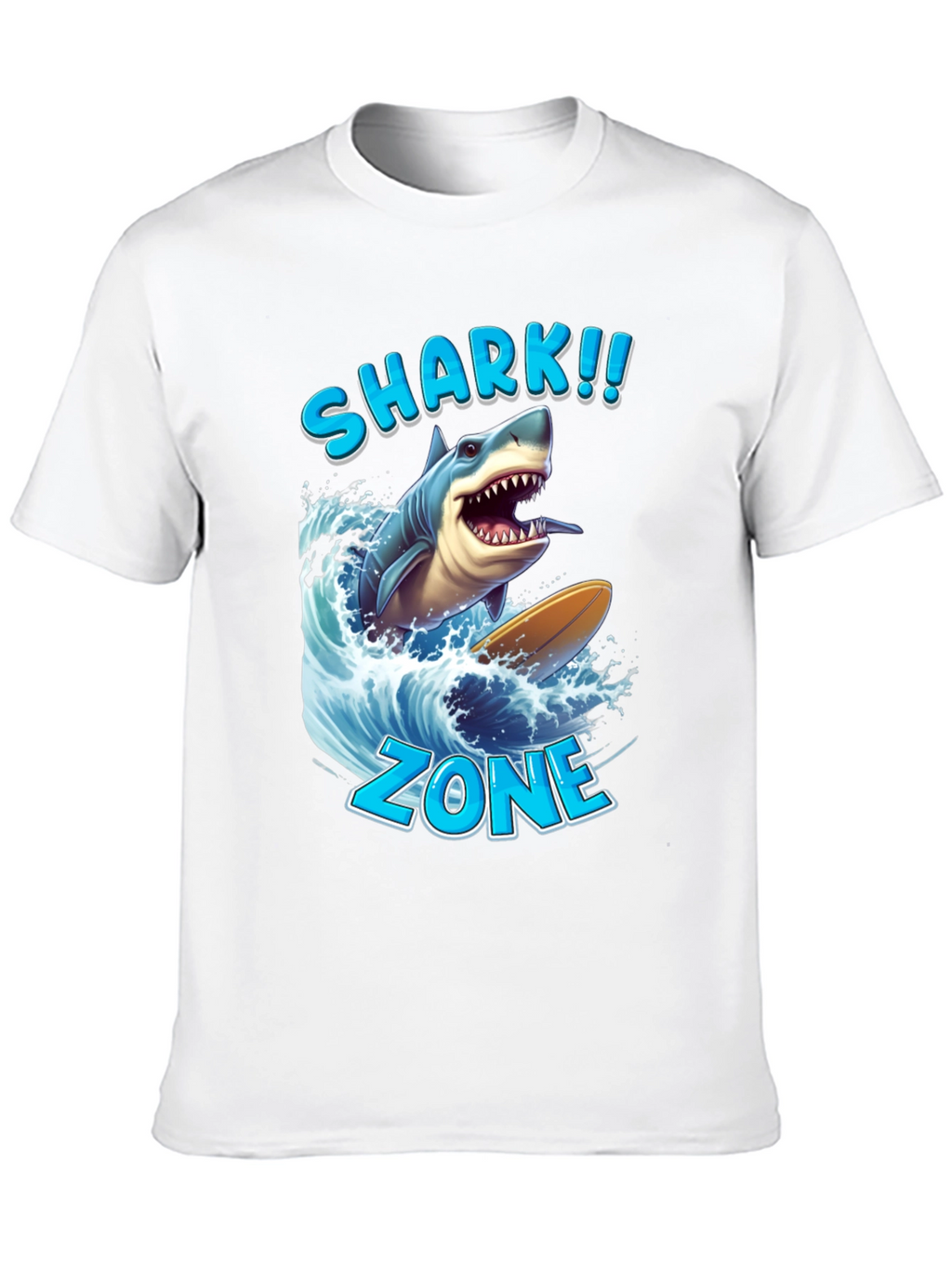 Shark Zone Graphic Tee - Surfing Shark Design