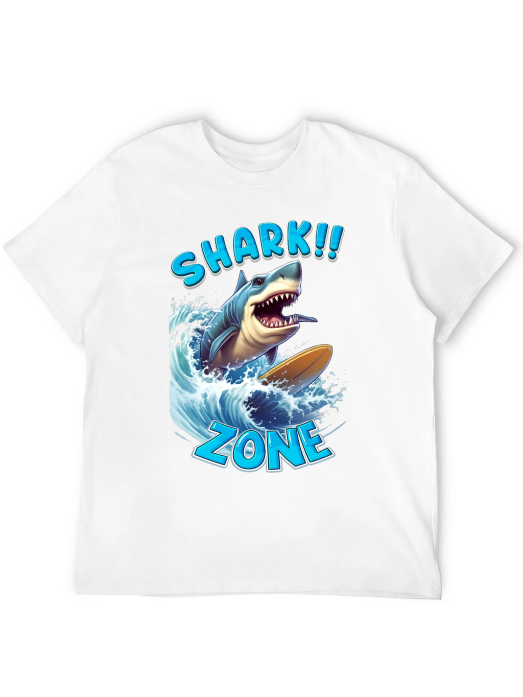 Shark Zone Graphic Tee - Surfing Shark Design