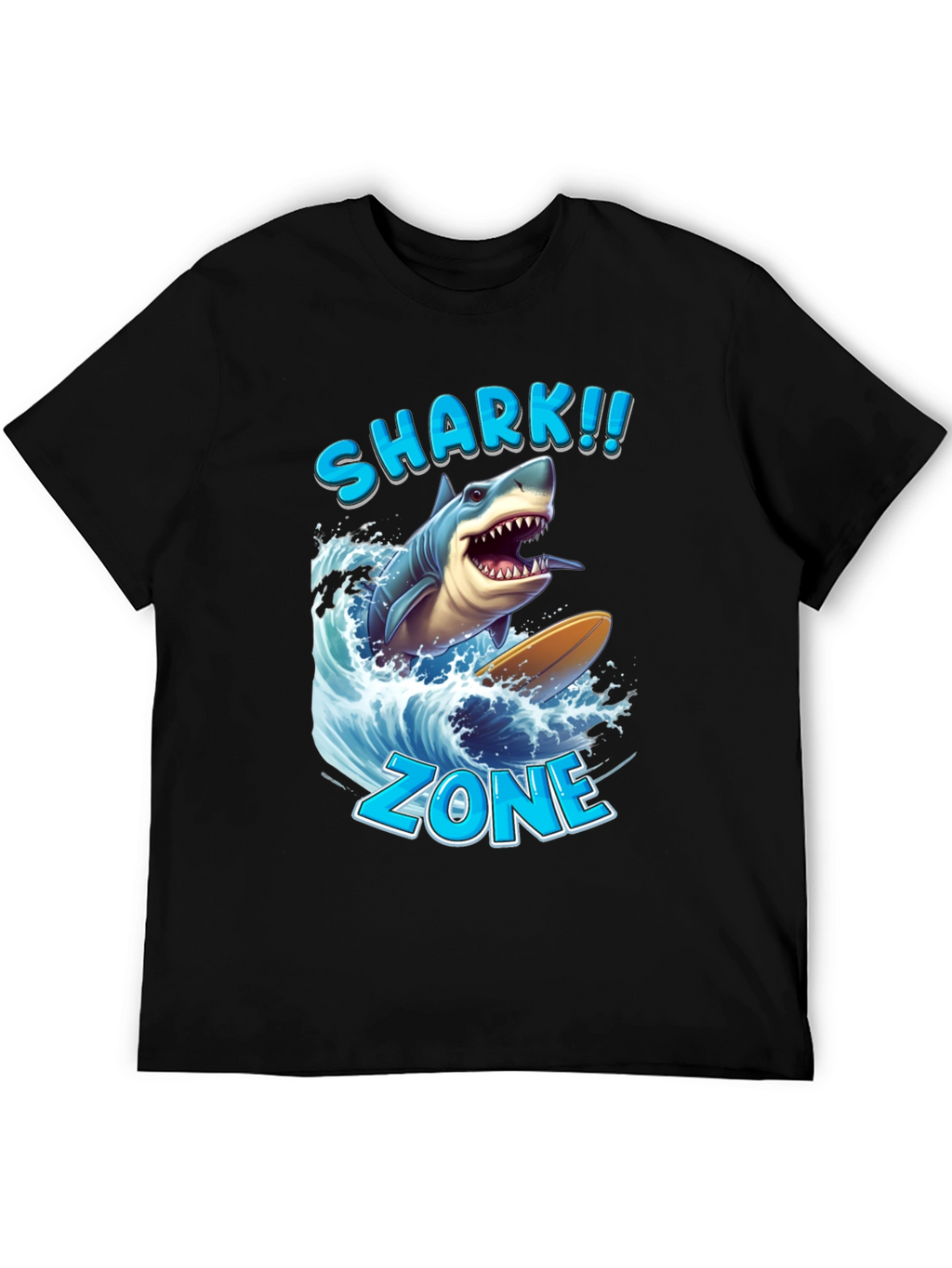 Shark Zone Graphic Tee - Surfing Shark Design