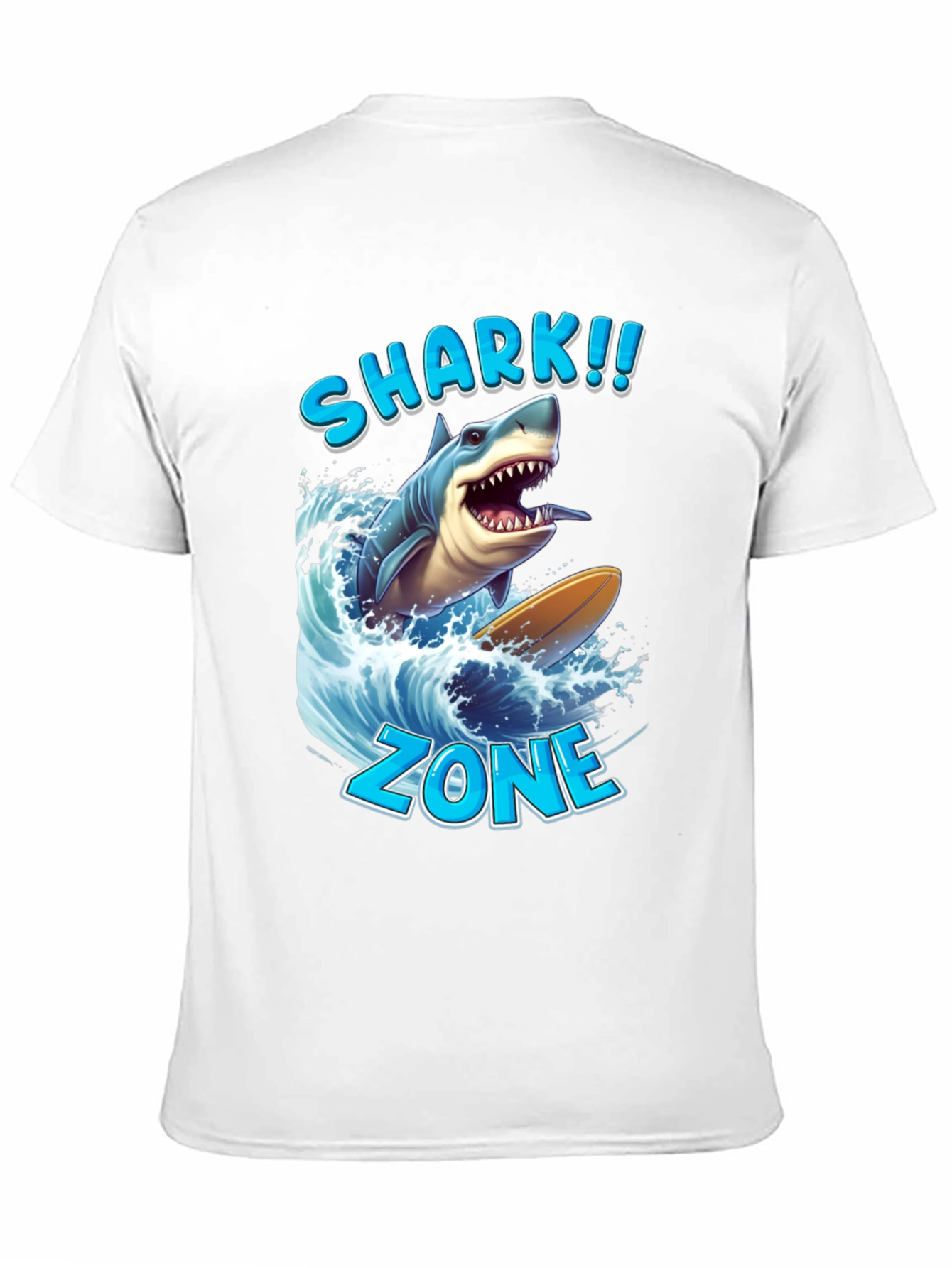 Shark Zone Graphic Tee - Surfing Shark Design