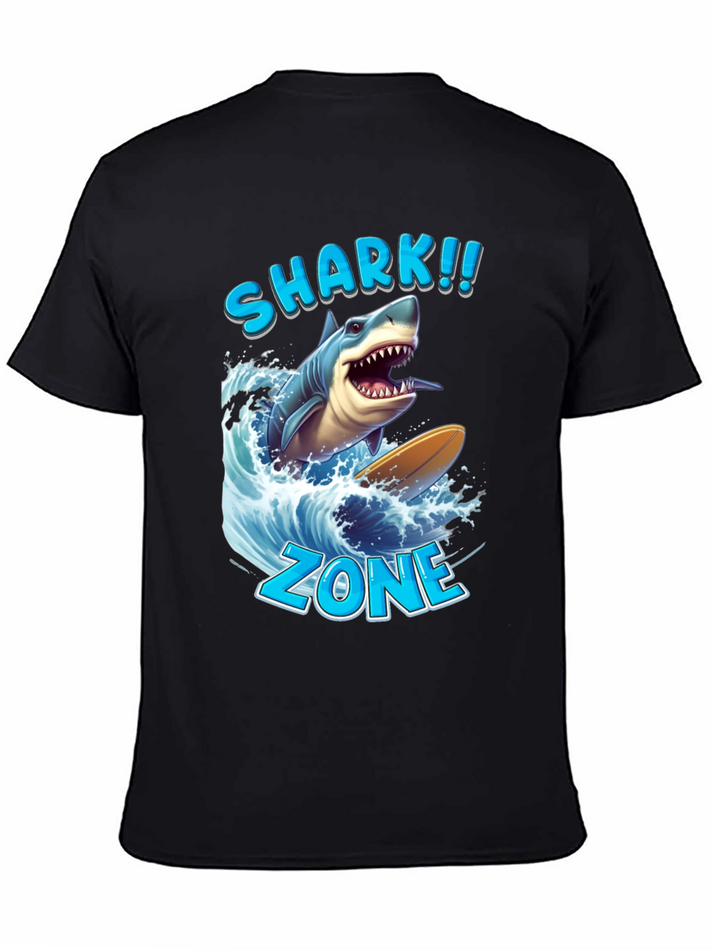 Shark Zone Graphic Tee - Surfing Shark Design