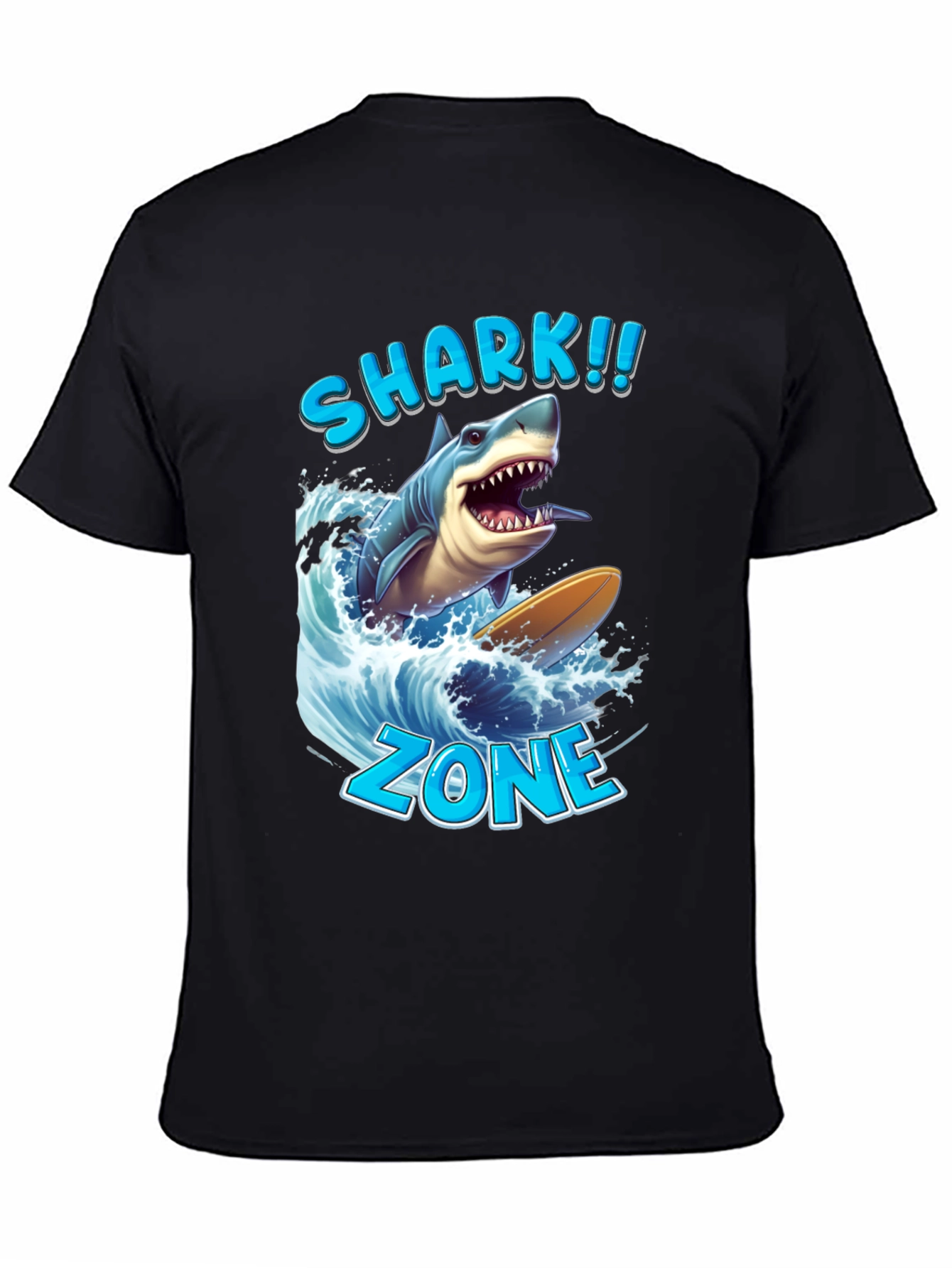 Shark Zone Graphic Tee - Surfing Shark Design