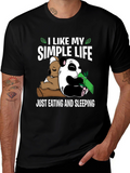Simple Life Panda Koala Graphic Tee