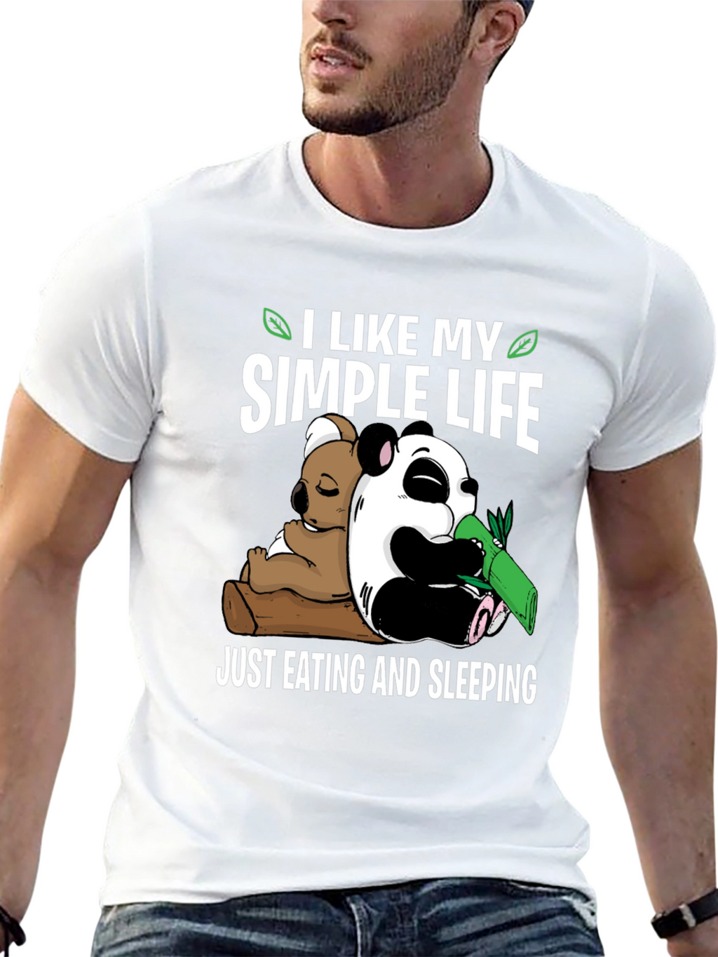 Simple Life Panda Koala Graphic Tee