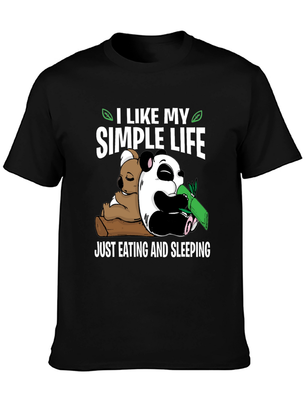 Simple Life Panda Koala Graphic Tee