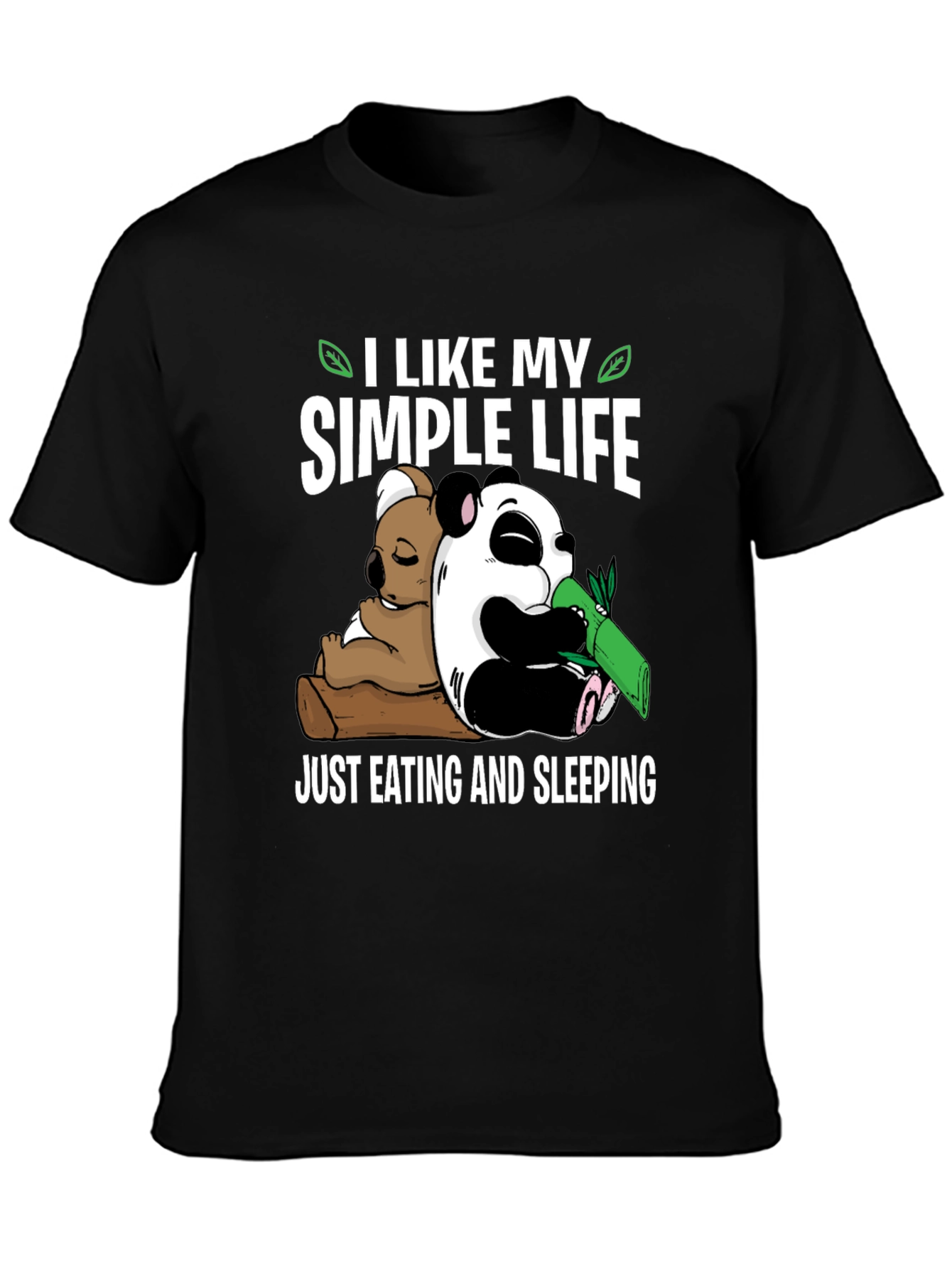 Simple Life Panda Koala Graphic Tee