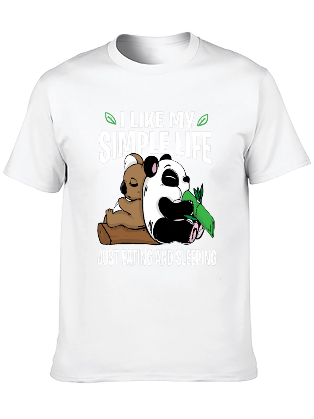 Simple Life Panda Koala Graphic Tee
