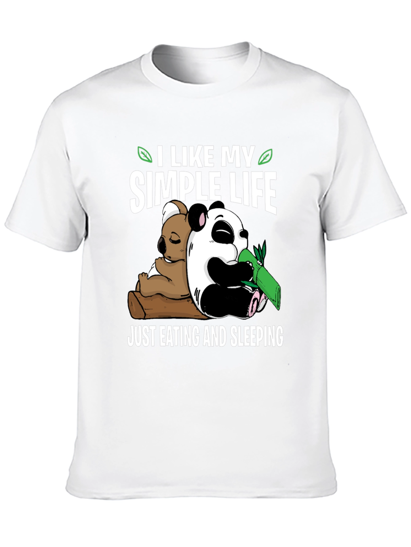 Simple Life Panda Koala Graphic Tee