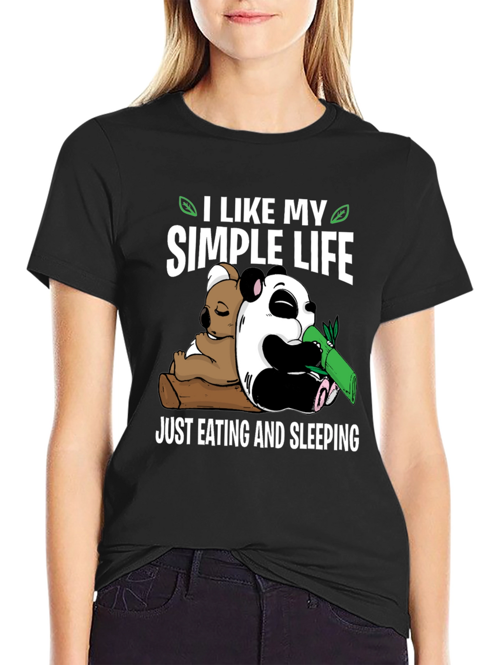 Simple Life Panda Koala Graphic Tee