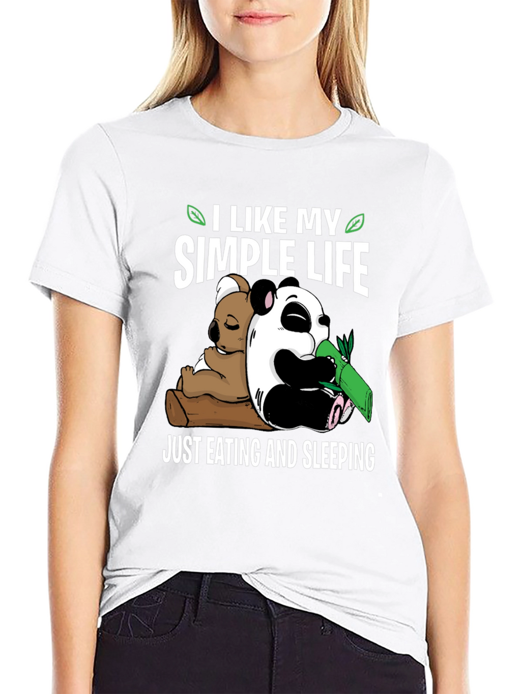 Simple Life Panda Koala Graphic Tee