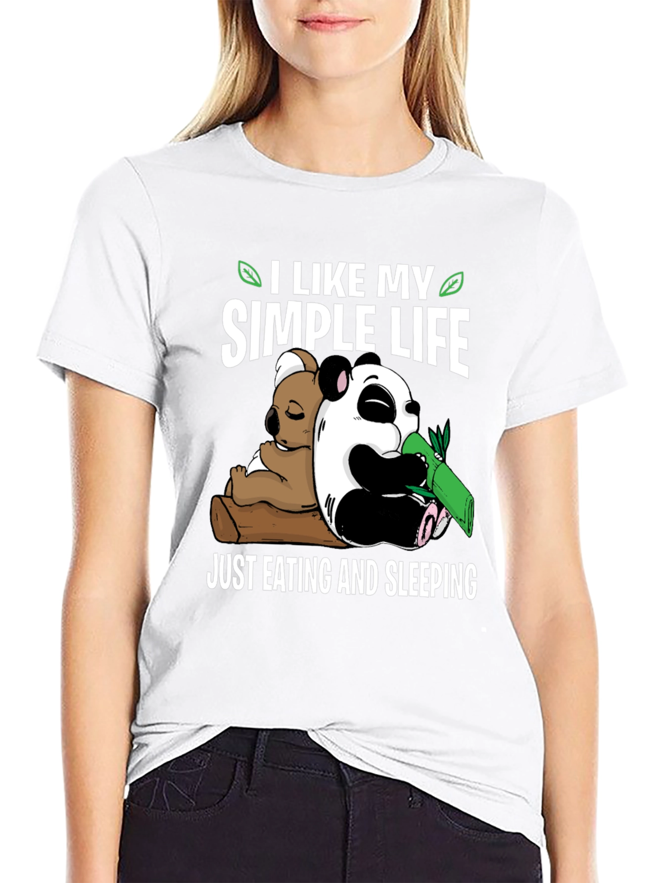 Simple Life Panda Koala Graphic Tee