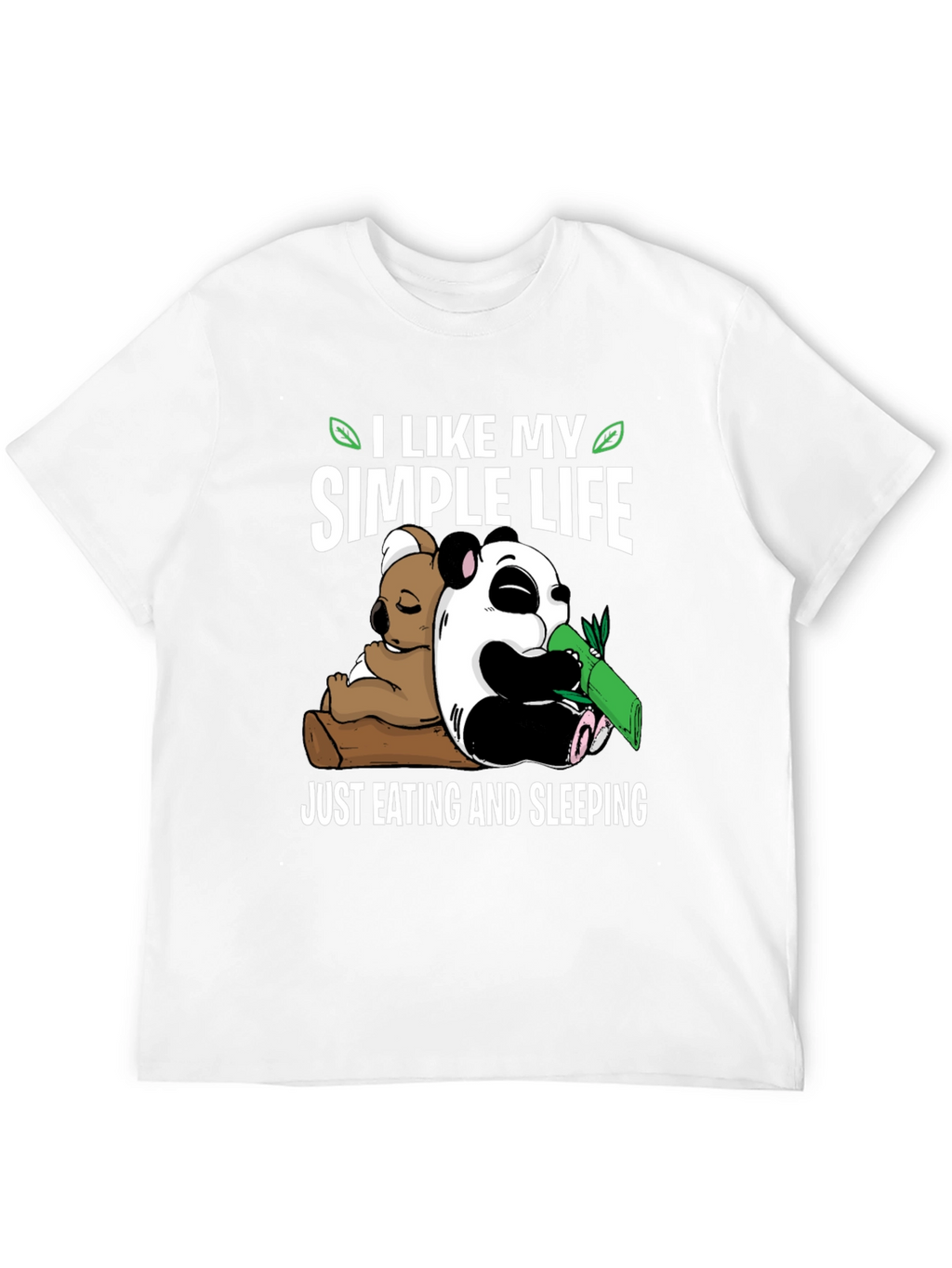 Simple Life Panda Koala Graphic Tee