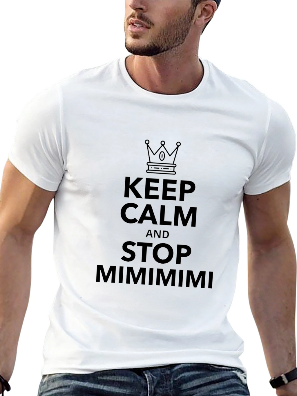 Keep Calm and Stop Mimimimi Black T-Shirt