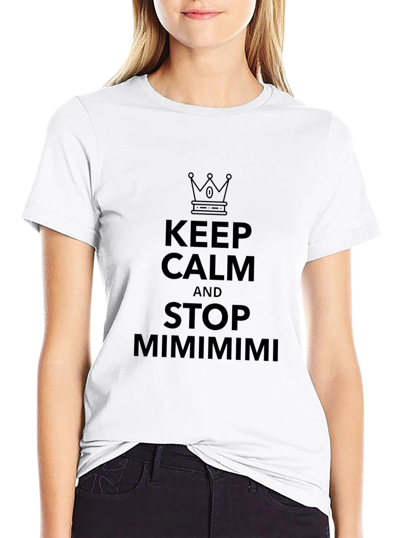 Keep Calm and Stop Mimimimi Black T-Shirt