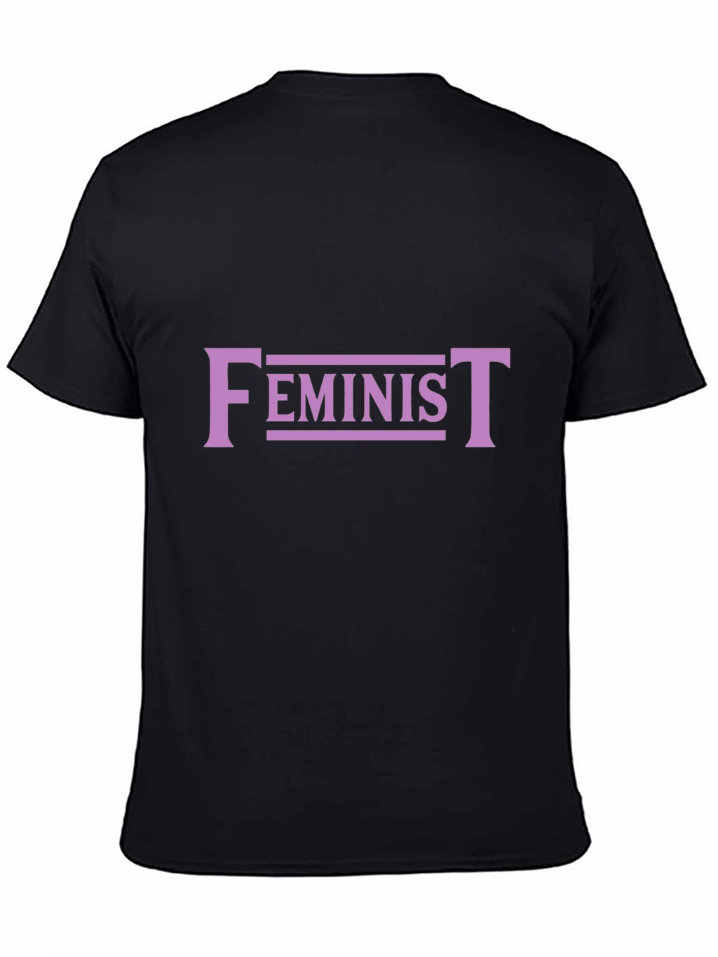 Feminist Graphic Tee - Black Cotton Blend T-Shirt