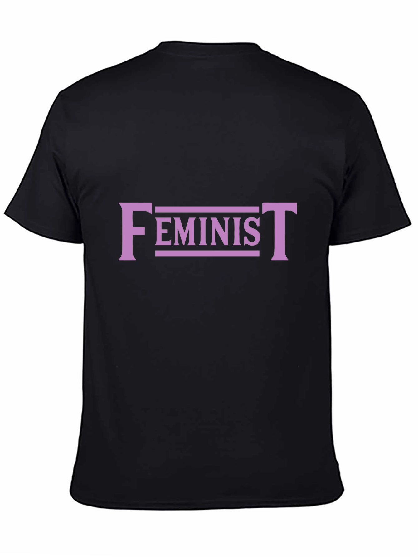 Feminist Graphic Tee - Black Cotton Blend T-Shirt