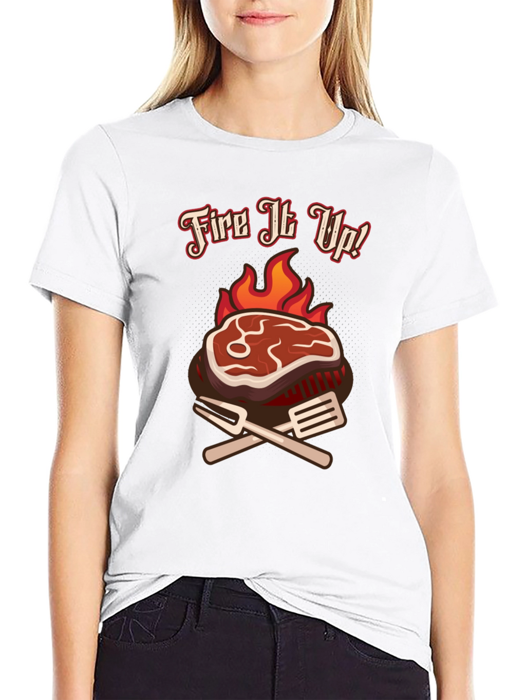 Fire It Up BBQ T-Shirt Grilling Tee