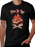Fire It Up BBQ T-Shirt Grilling Tee