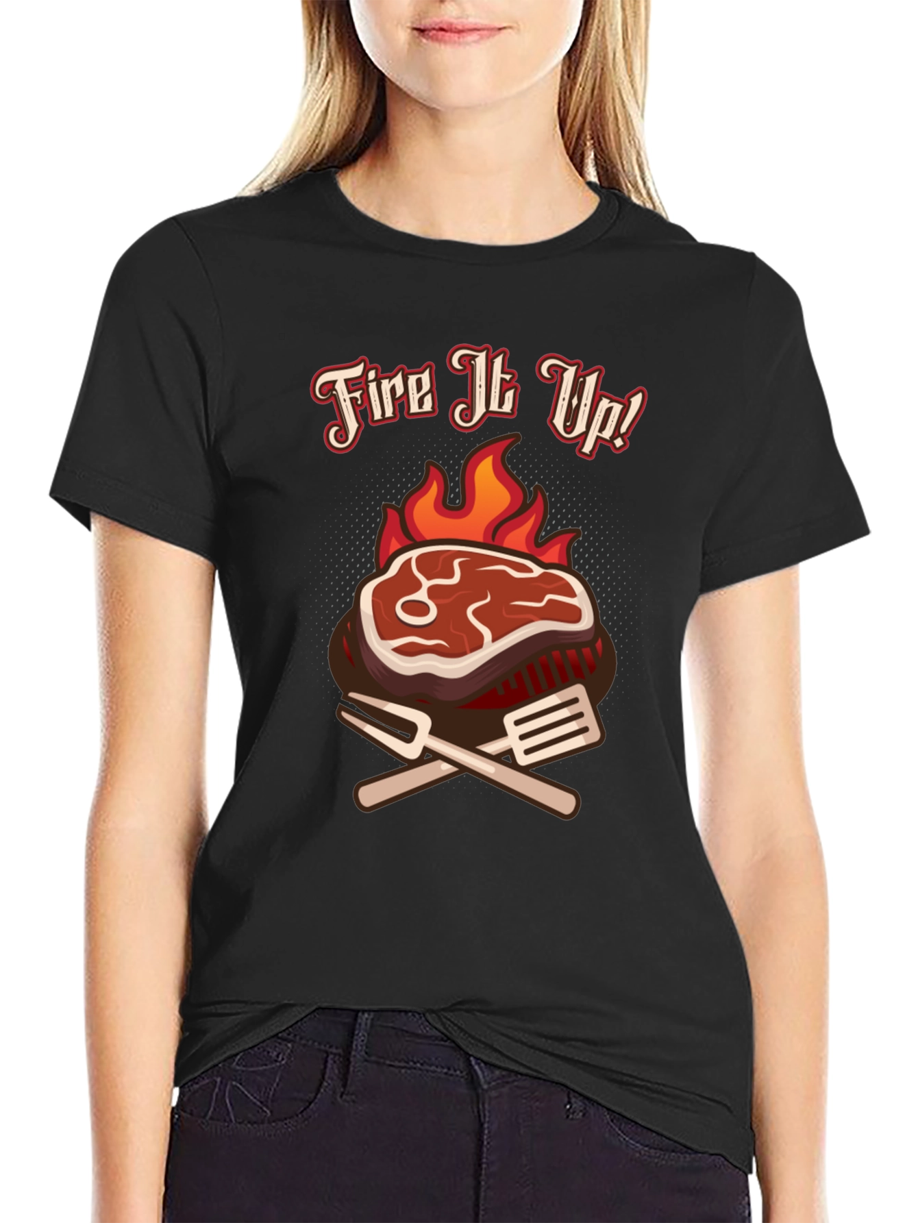 Fire It Up BBQ T-Shirt Grilling Tee