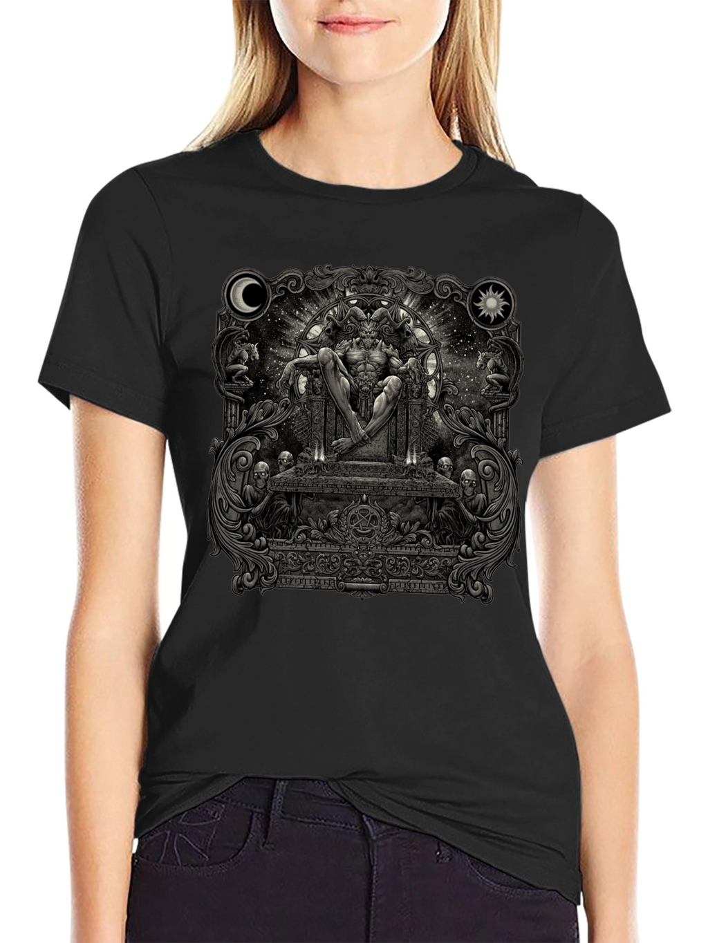 Occult Throne Graphic Tee - Black