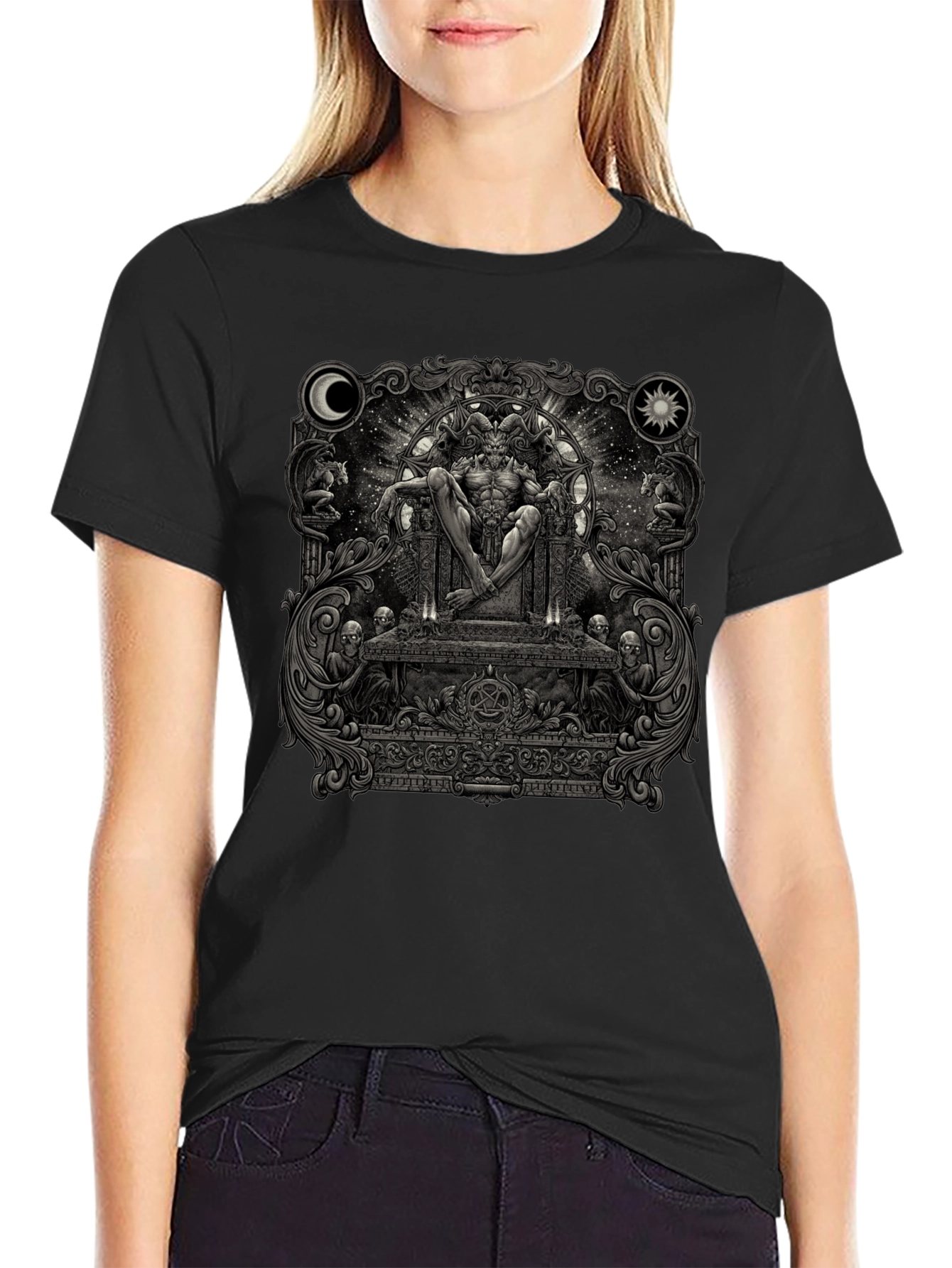 Occult Throne Graphic Tee - Black