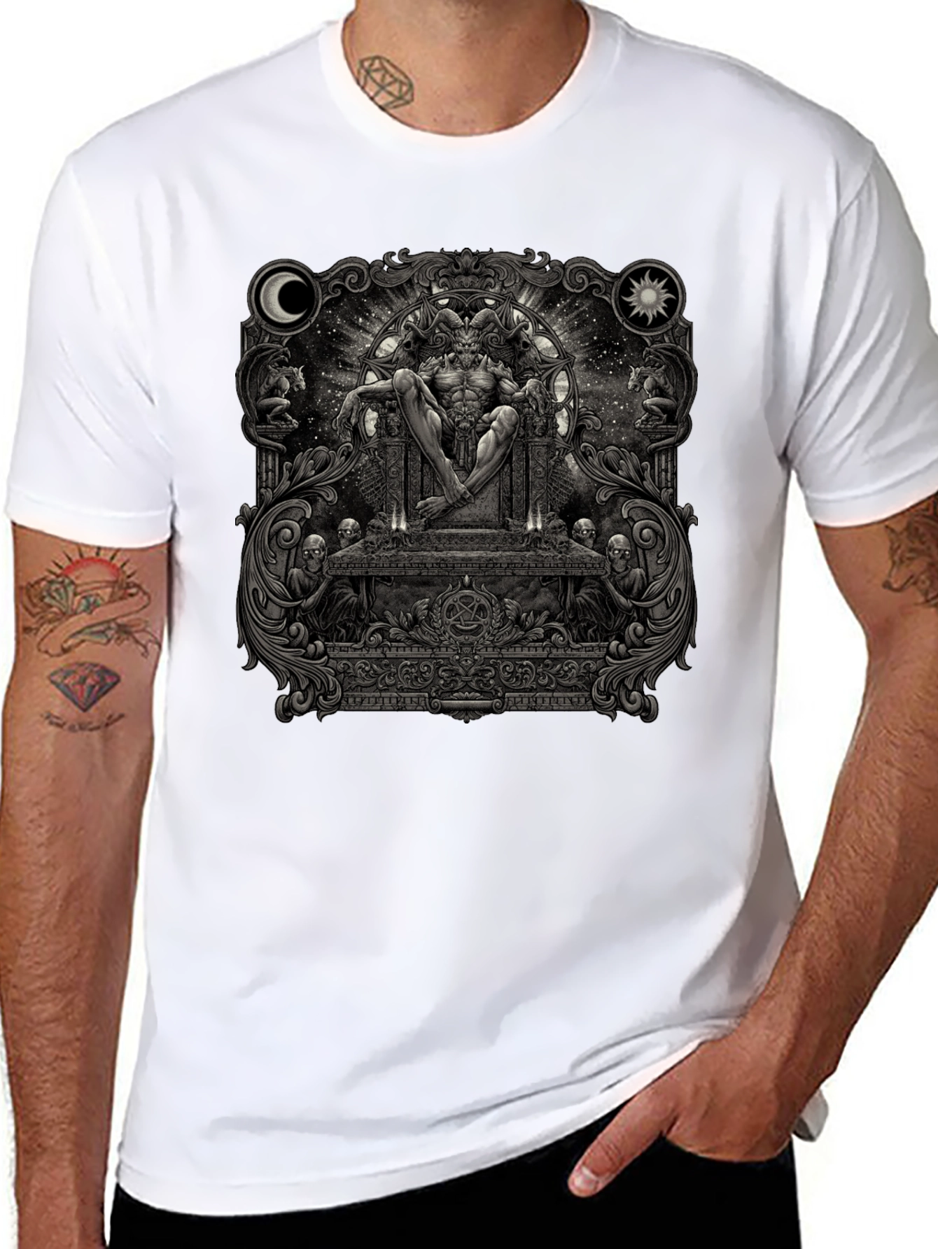 Occult Throne Graphic Tee - Black