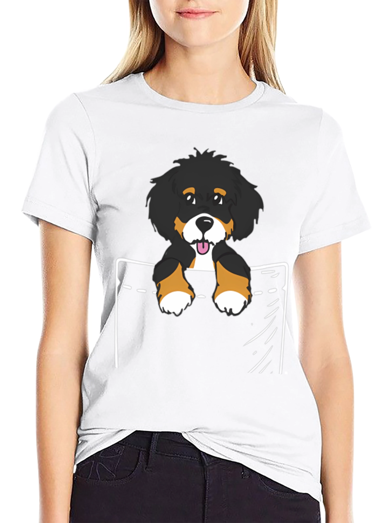 Bernese Mountain Dog Pocket T-Shirt