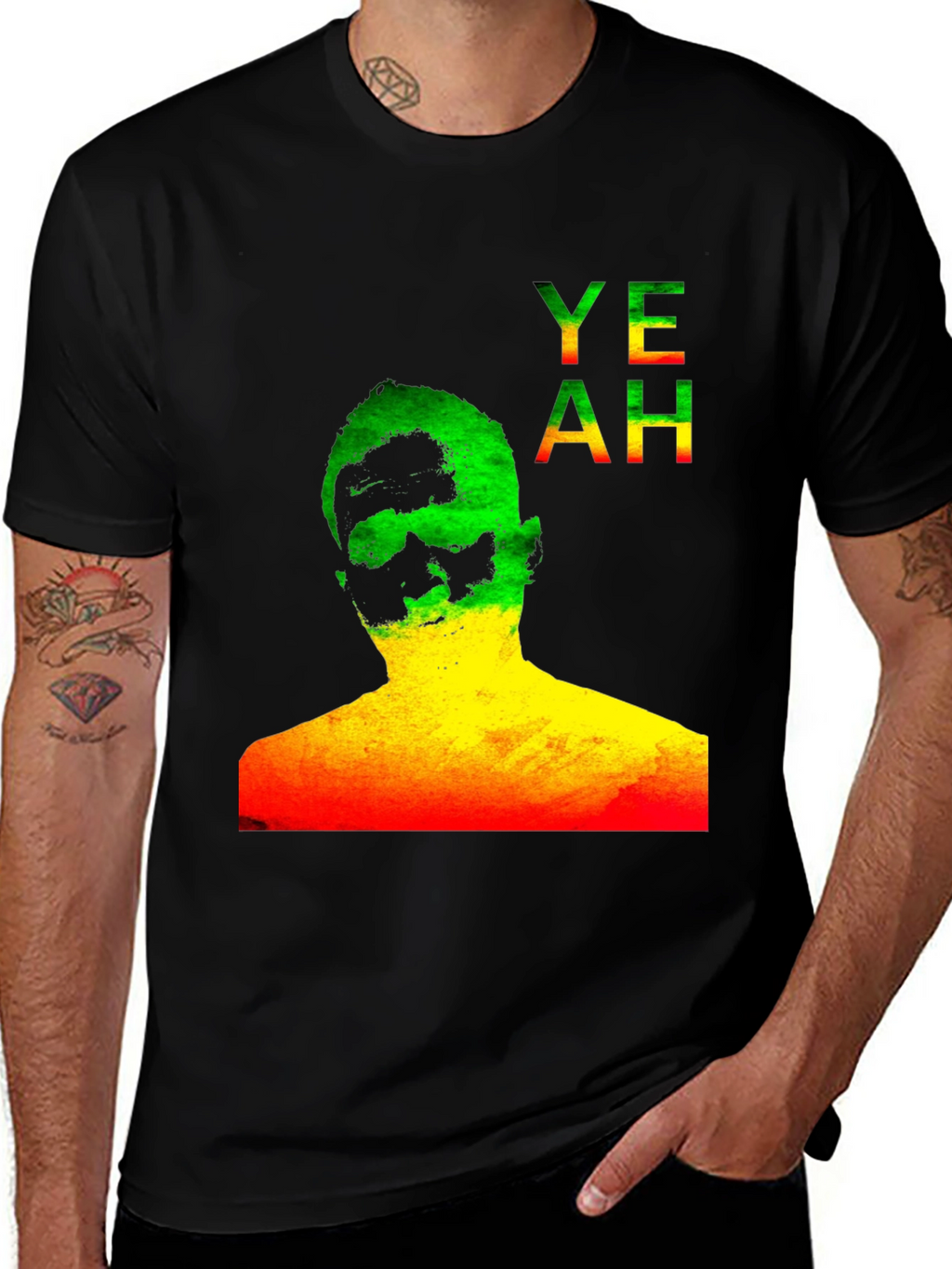 Rasta YEAH Graphic Print T-Shirt