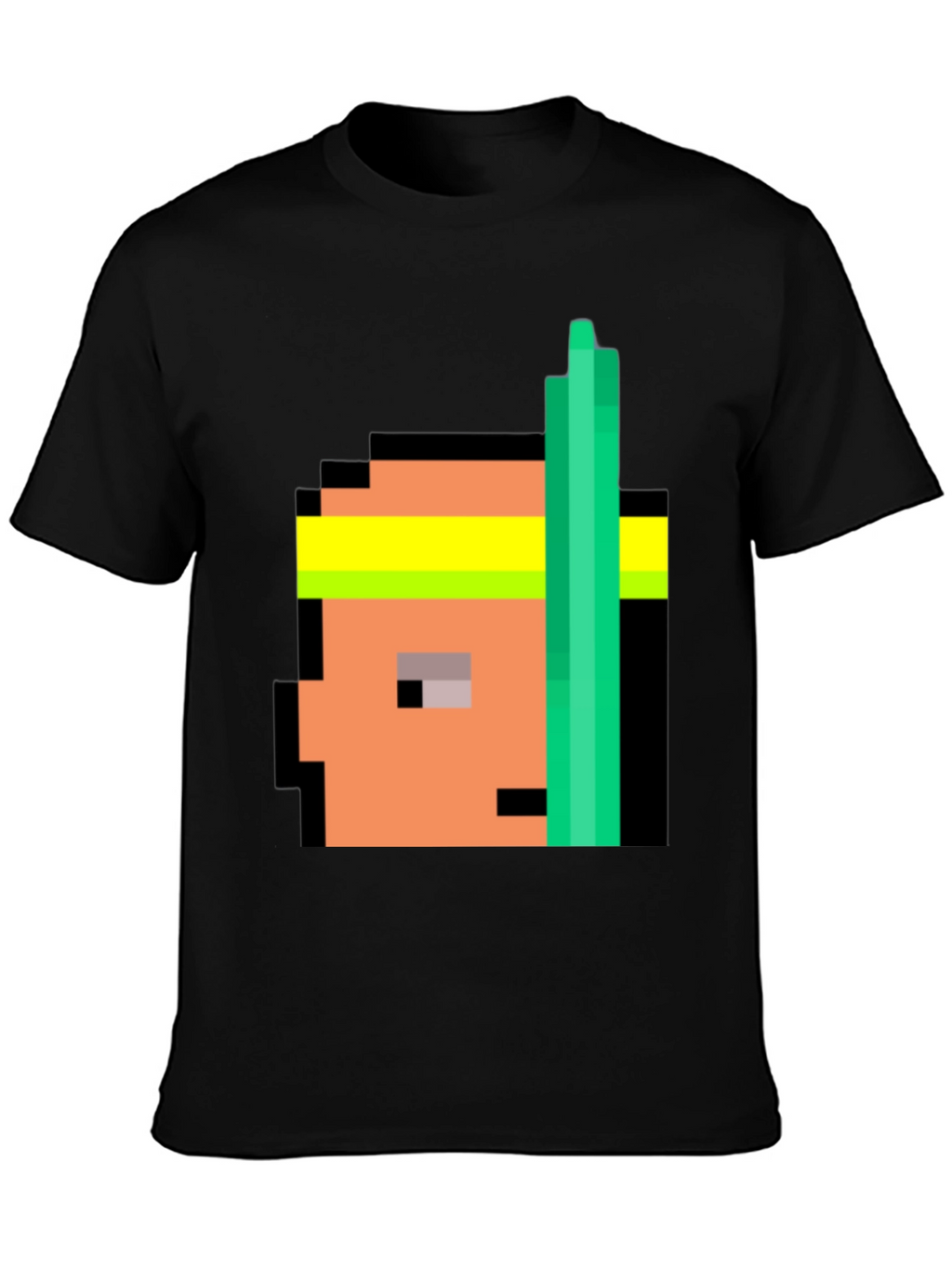 Retro Pixel Athlete Black T-Shirt