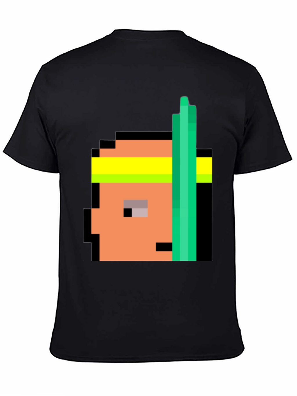 Retro Pixel Athlete Black T-Shirt