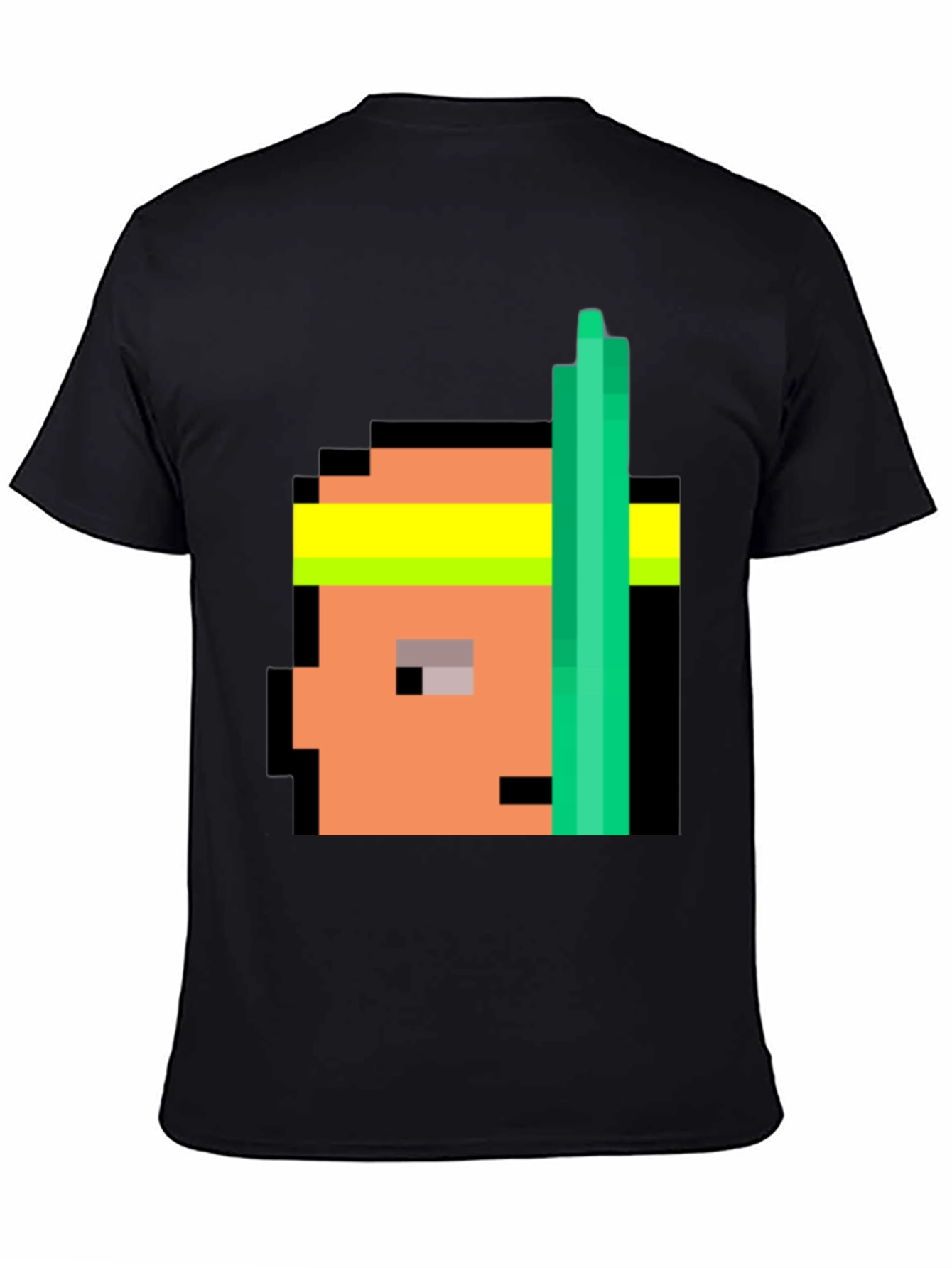 Retro Pixel Athlete Black T-Shirt