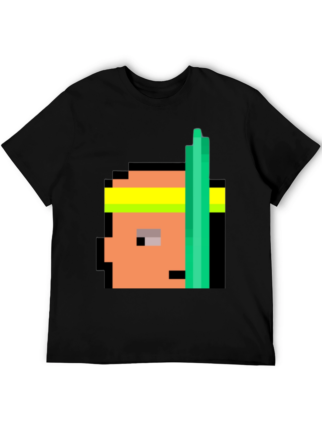 Retro Pixel Athlete Black T-Shirt