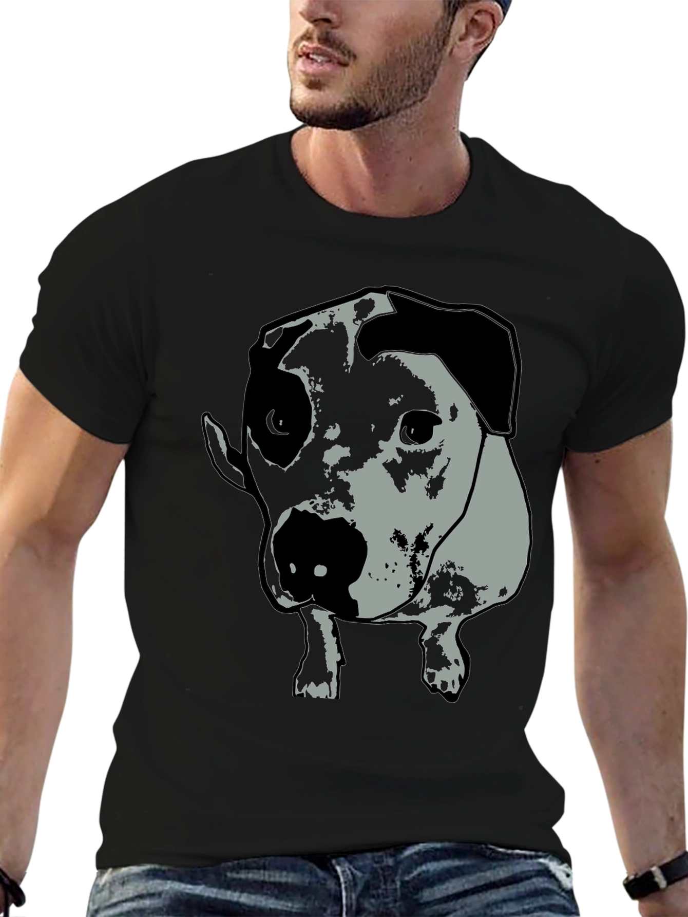 Dog Graphic Tee - Unisex Black T-Shirt