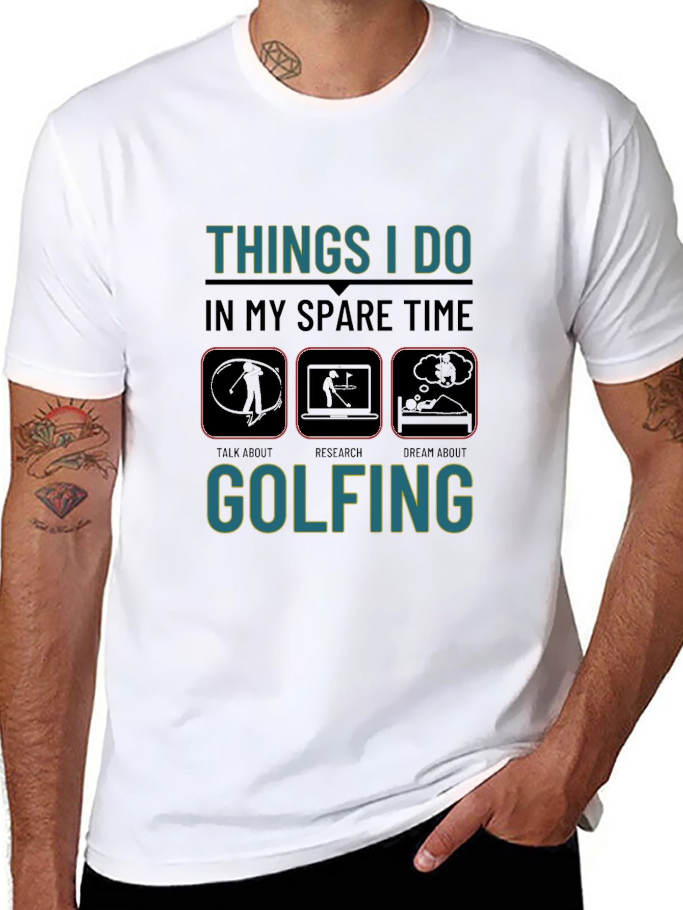 Golfers Spare Time T-Shirt - Golfing Hobby Tee