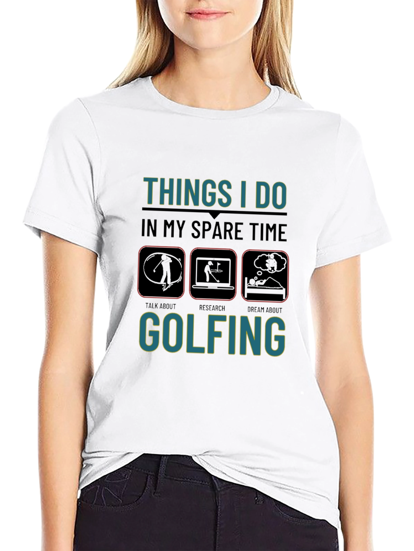 Golfers Spare Time T-Shirt - Golfing Hobby Tee