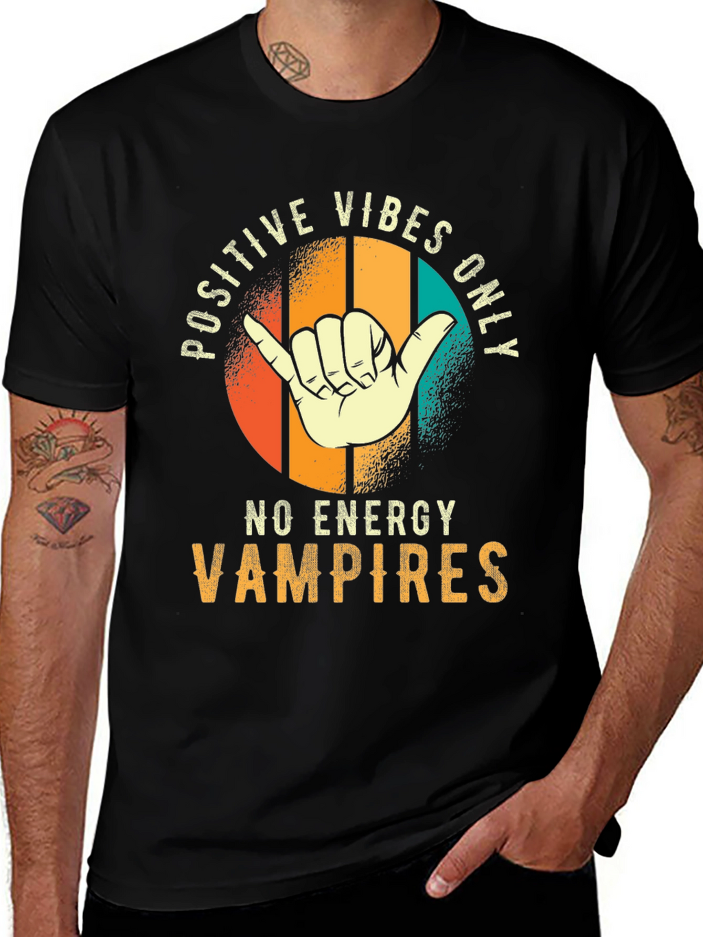 Positive Vibes Only T-Shirt - No Energy Vampires Tee