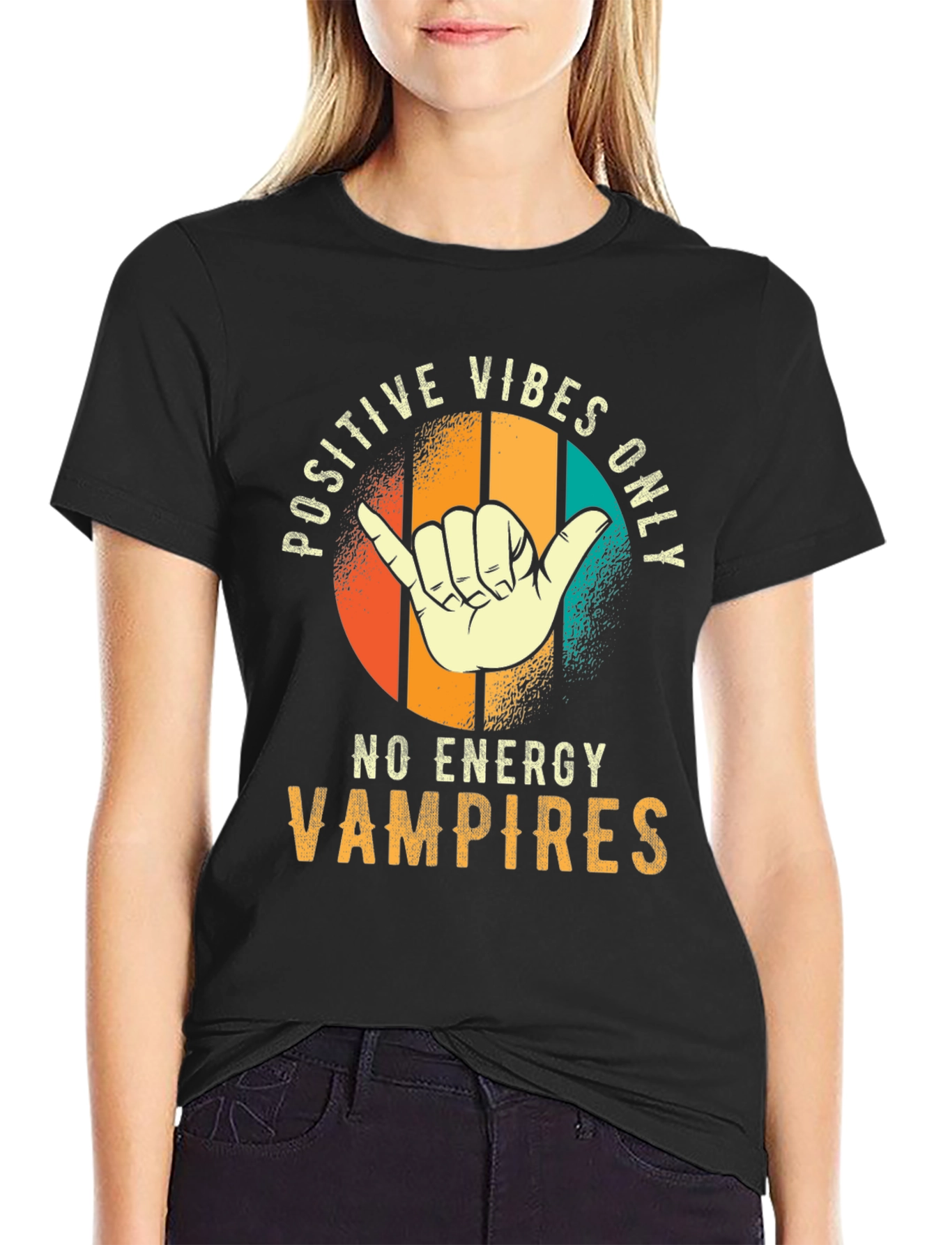 Positive Vibes Only T-Shirt - No Energy Vampires Tee