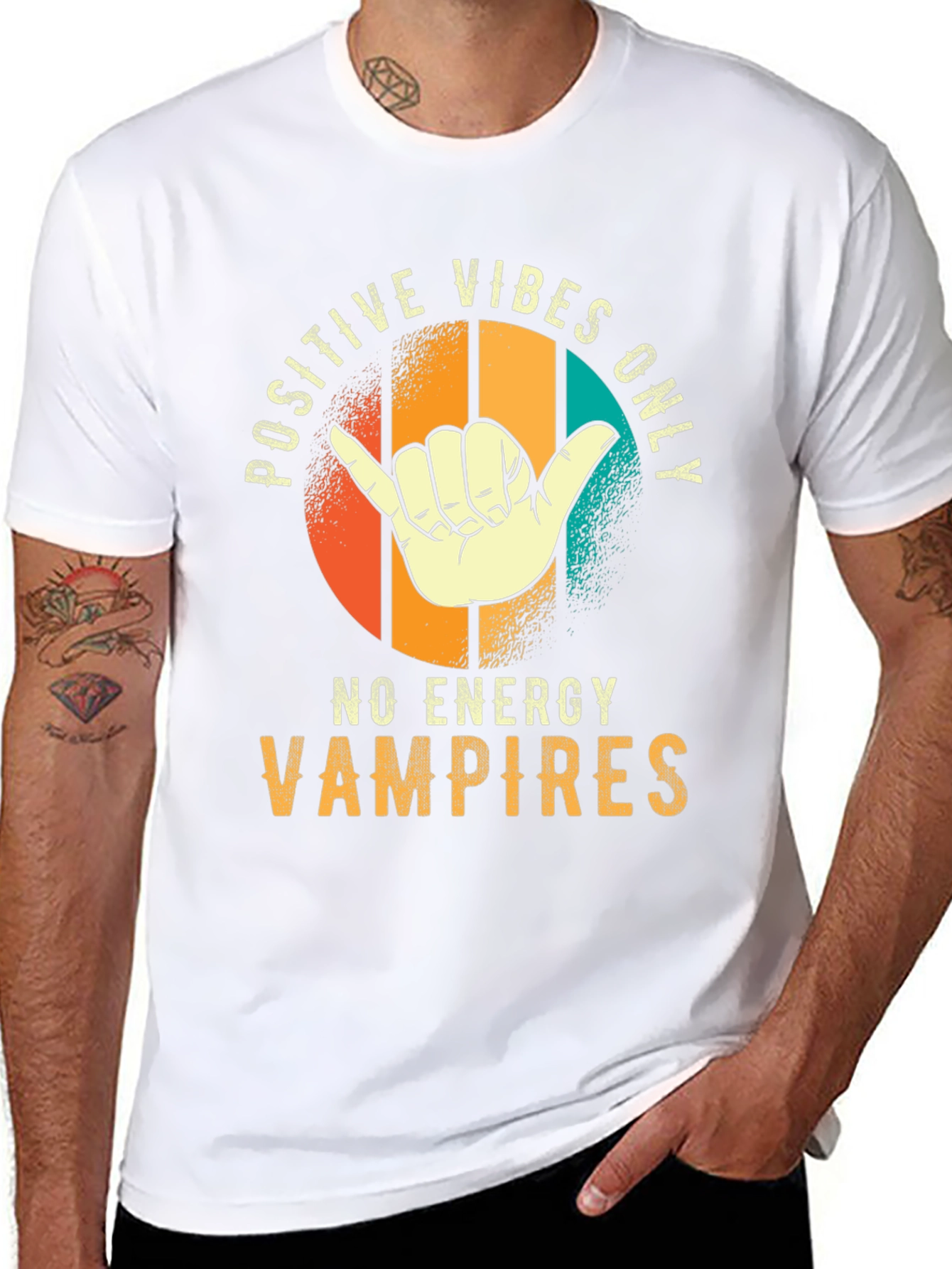 Positive Vibes Only T-Shirt - No Energy Vampires Tee