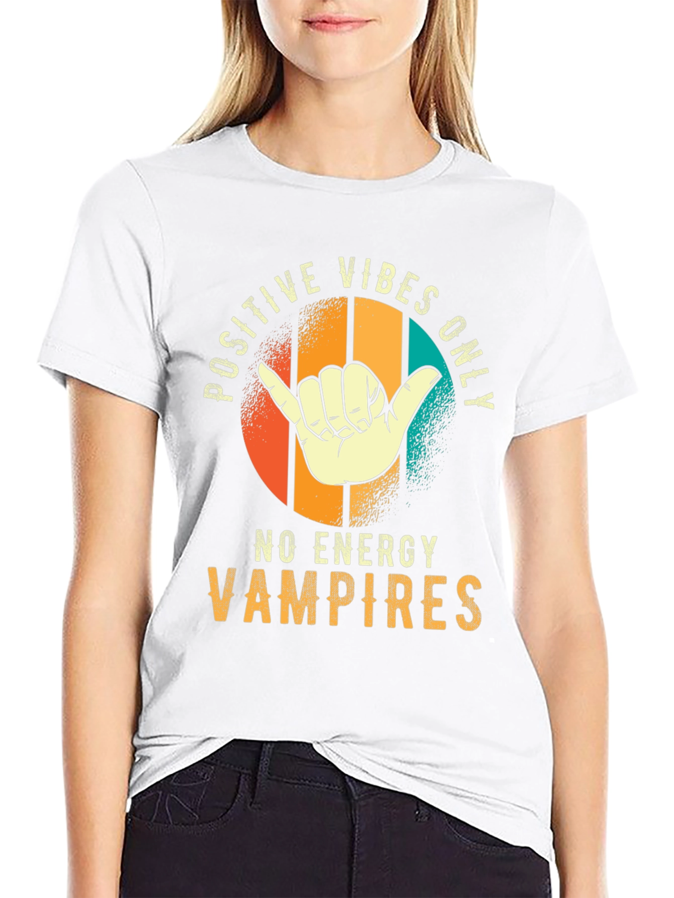 Positive Vibes Only T-Shirt - No Energy Vampires Tee