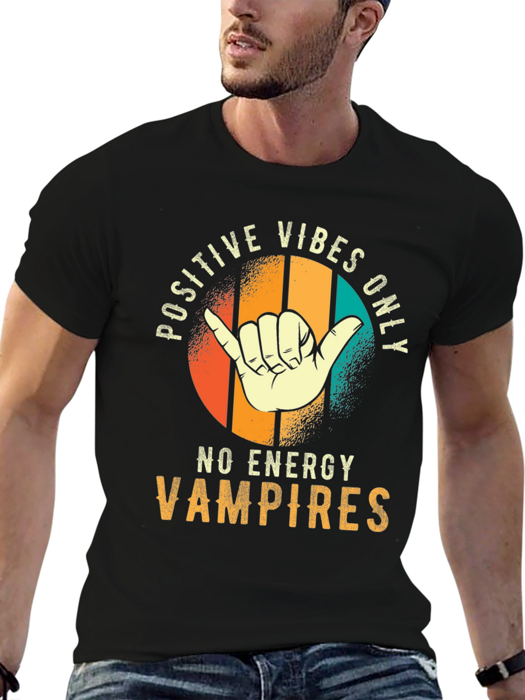 Positive Vibes Only T-Shirt - No Energy Vampires Tee