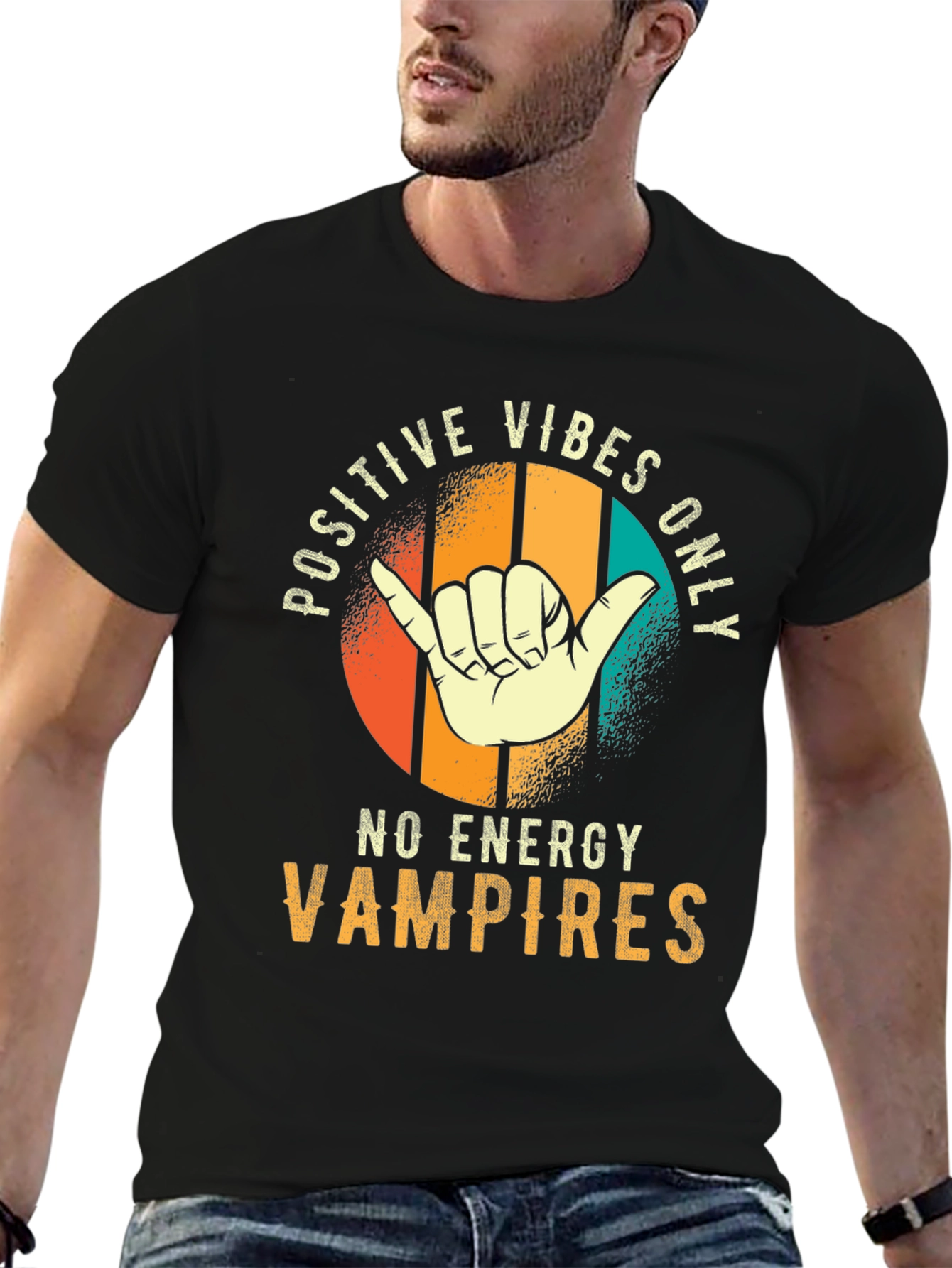 Positive Vibes Only T-Shirt - No Energy Vampires Tee
