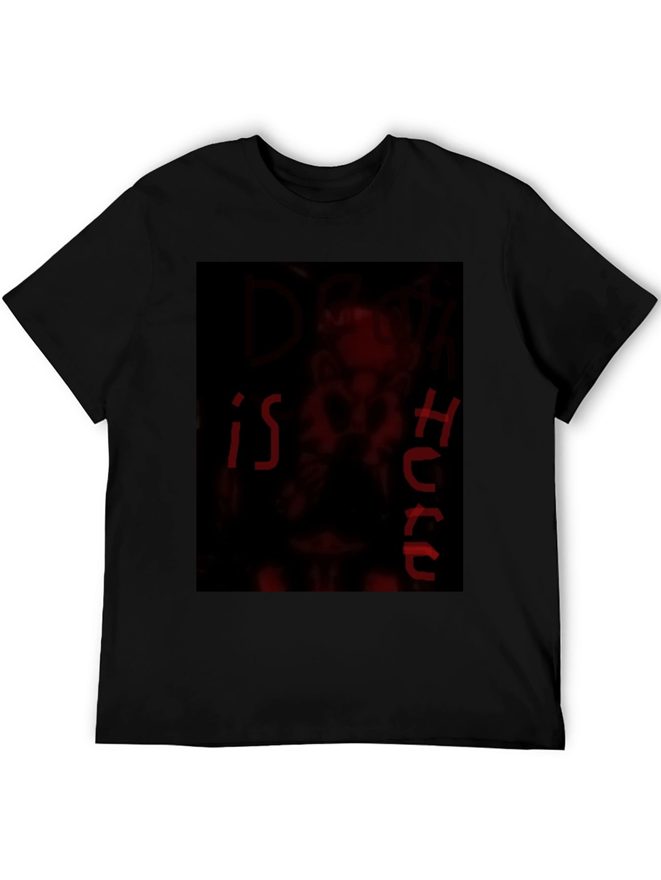 Dark Red Graphic Print Crew Neck T-Shirt
