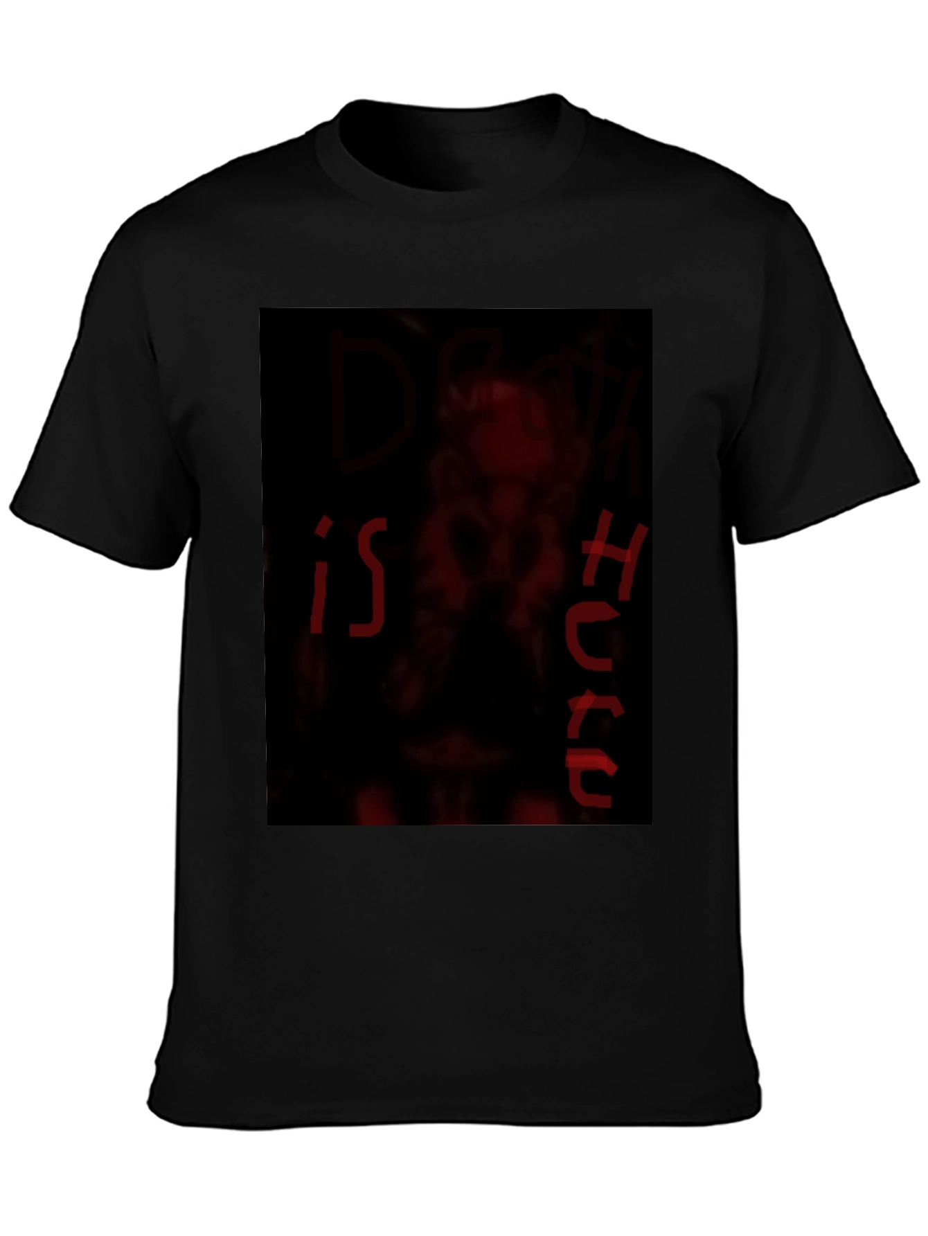 Dark Red Graphic Print Crew Neck T-Shirt