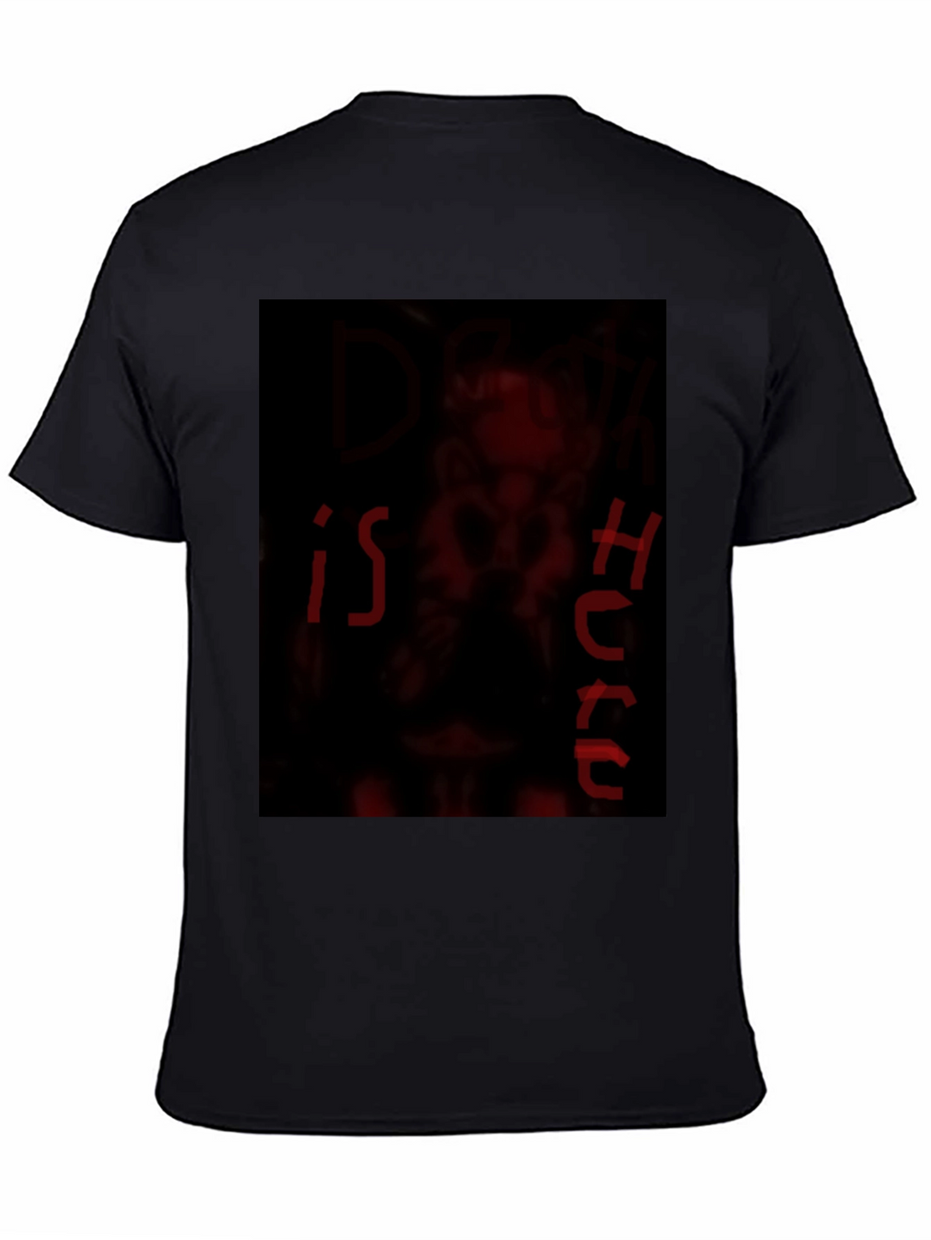 Dark Red Graphic Print Crew Neck T-Shirt