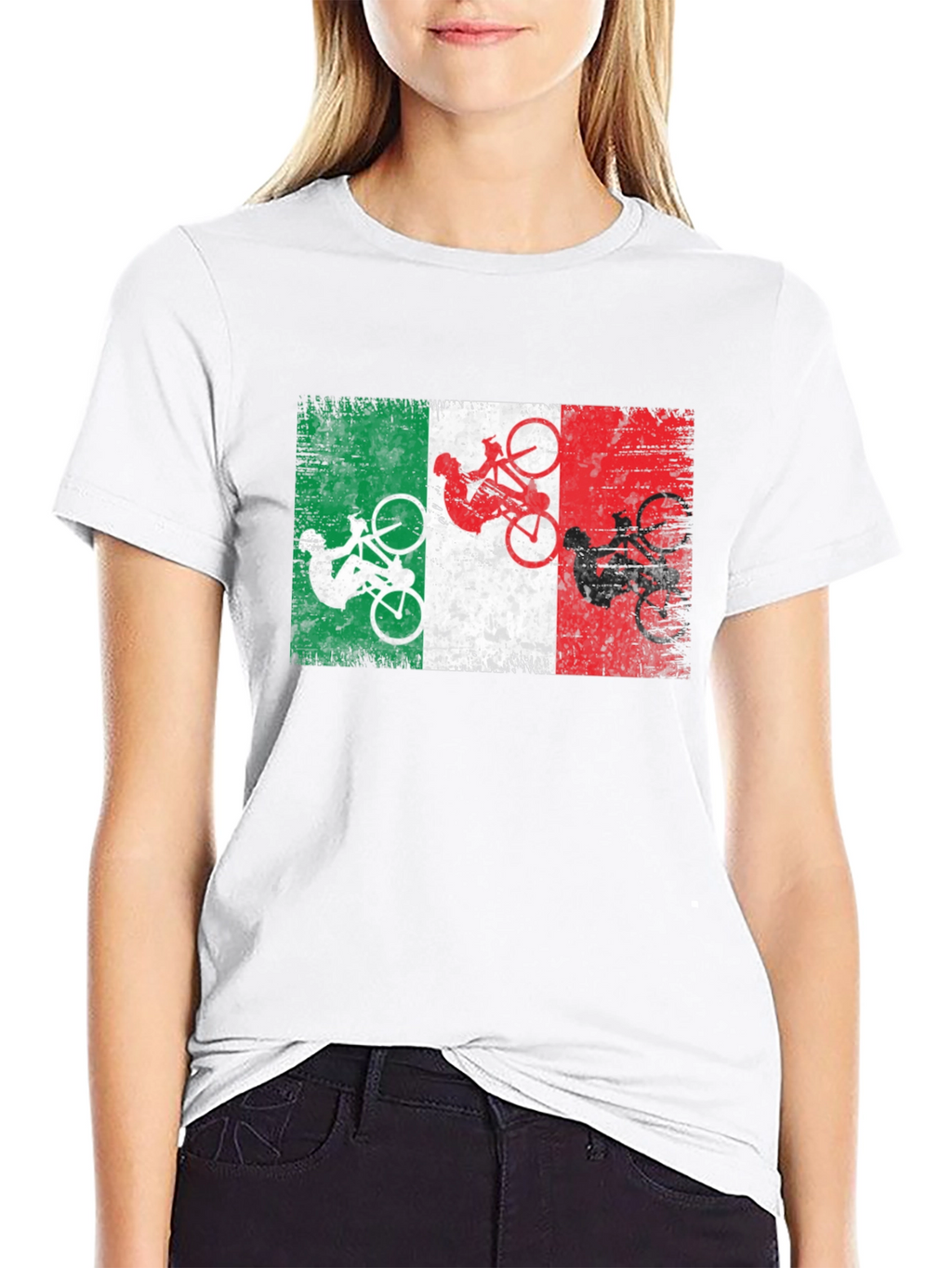 Italian Flag Cyclist T-Shirt