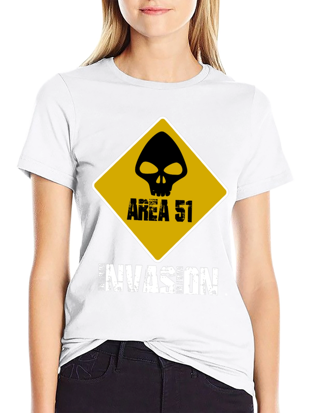 Area 51 Invasion Graphic T-Shirt - Black