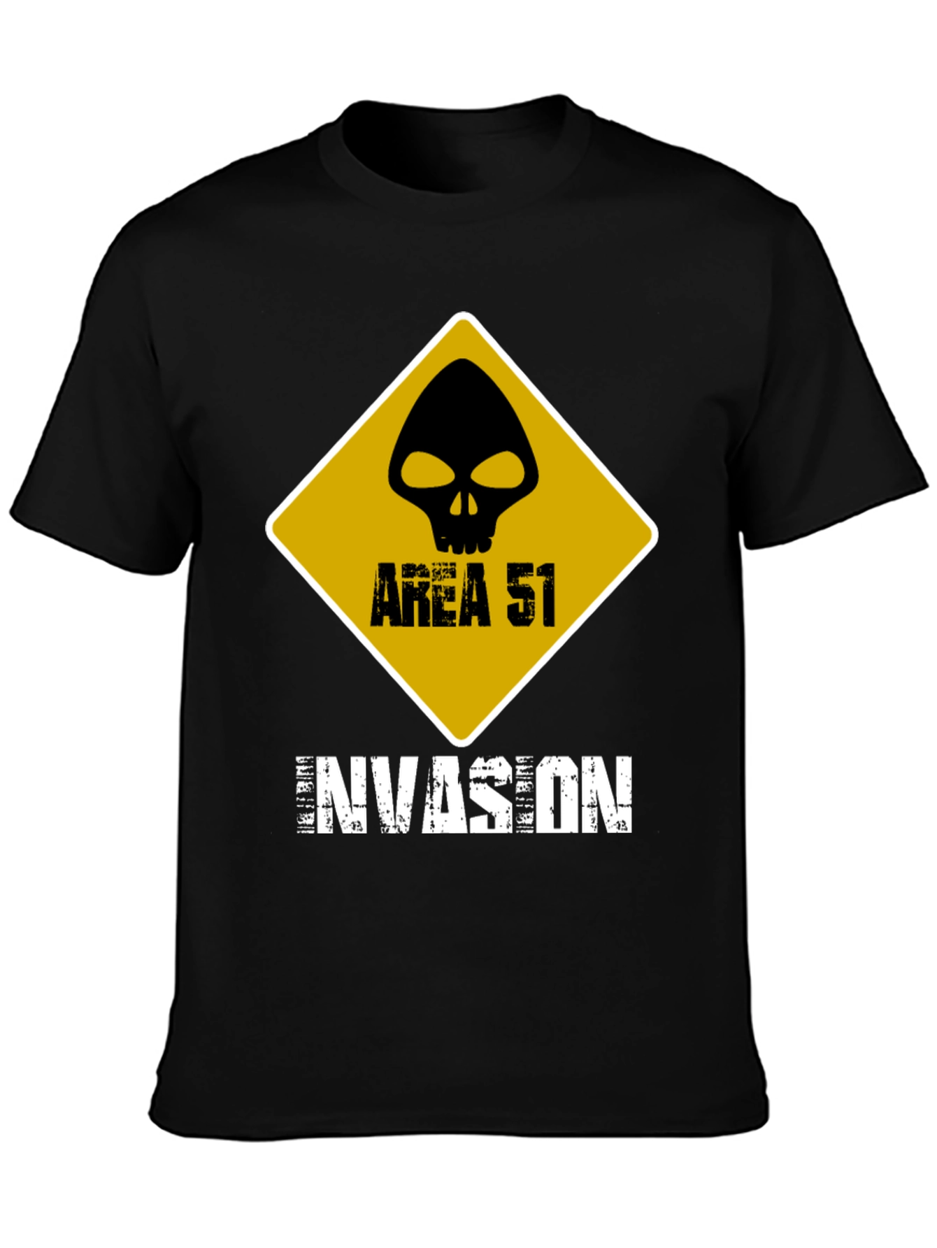 Area 51 Invasion Graphic T-Shirt - Black