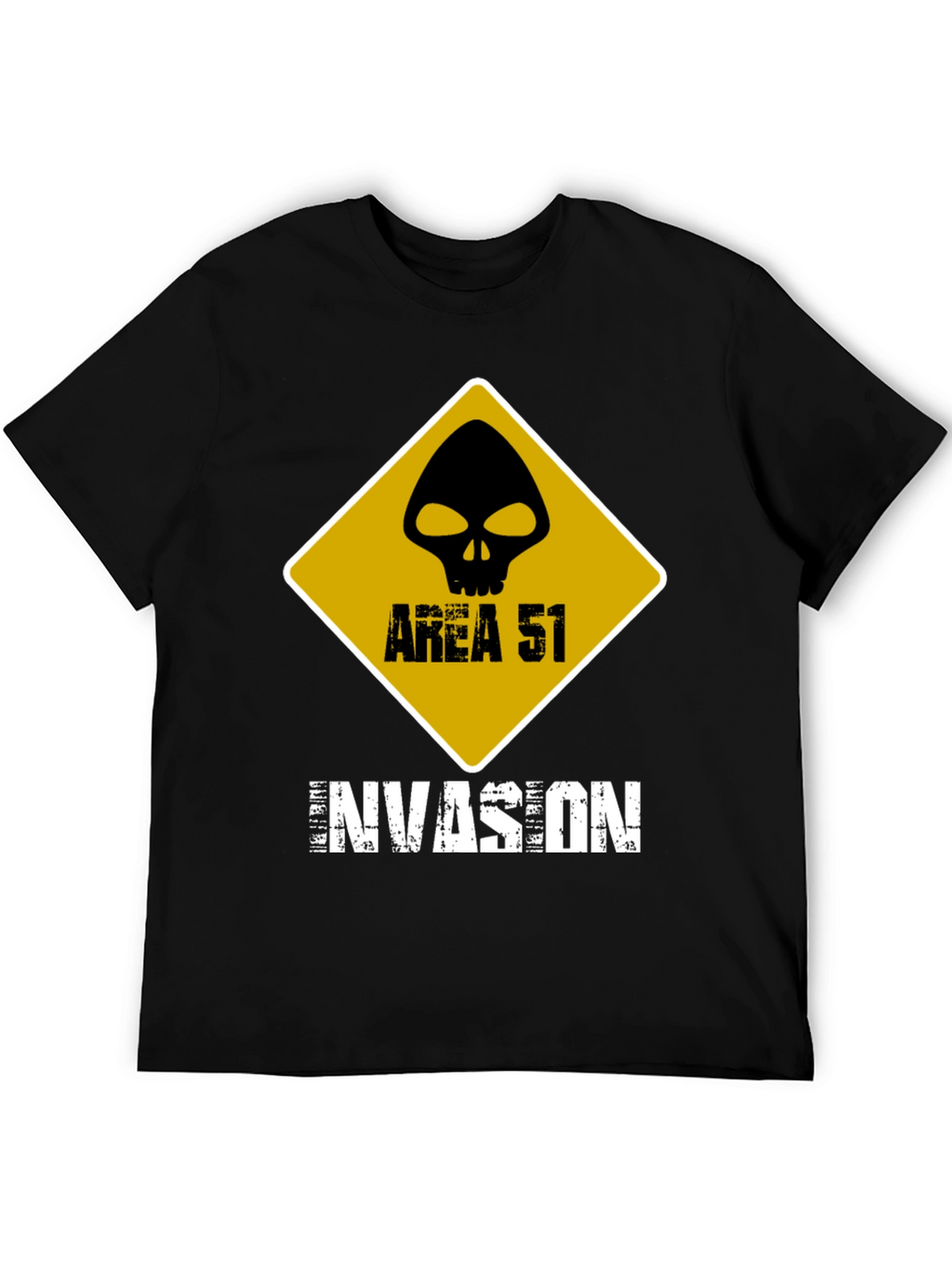Area 51 Invasion Graphic T-Shirt - Black