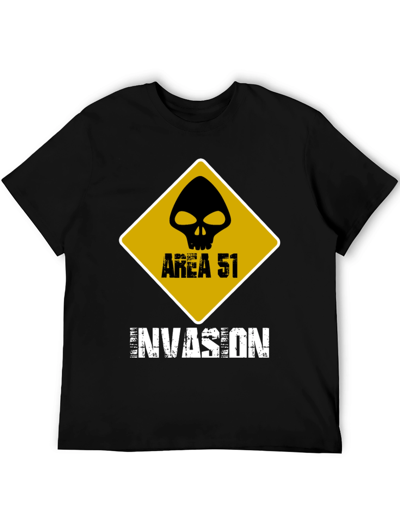 Area 51 Invasion Graphic T-Shirt - Black