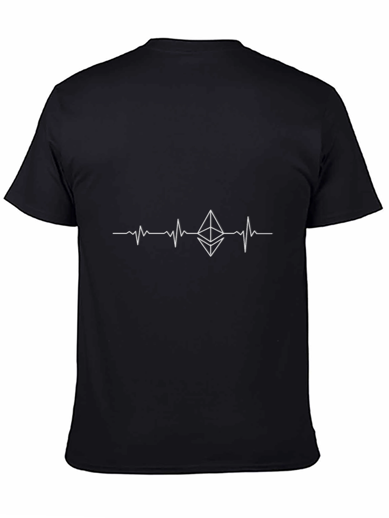 Ethereum Heartbeat Black T-Shirt Crypto Lover Tee